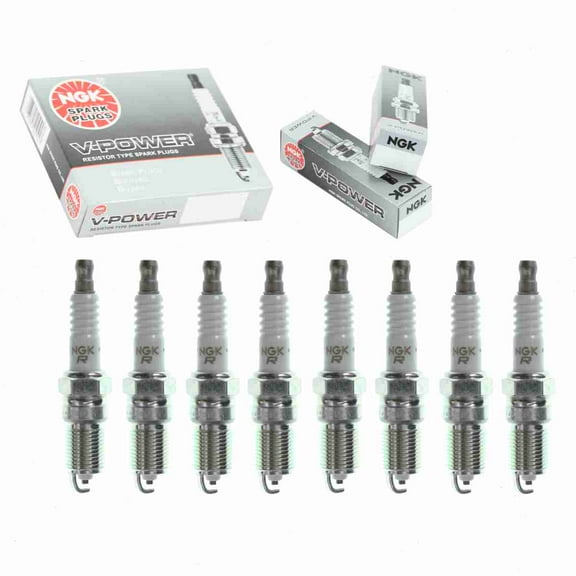 8 pc NGK V-Power Spark Plugs compatible with GMC K2500 Suburban 5.7L 7.4L V8 1996-1999