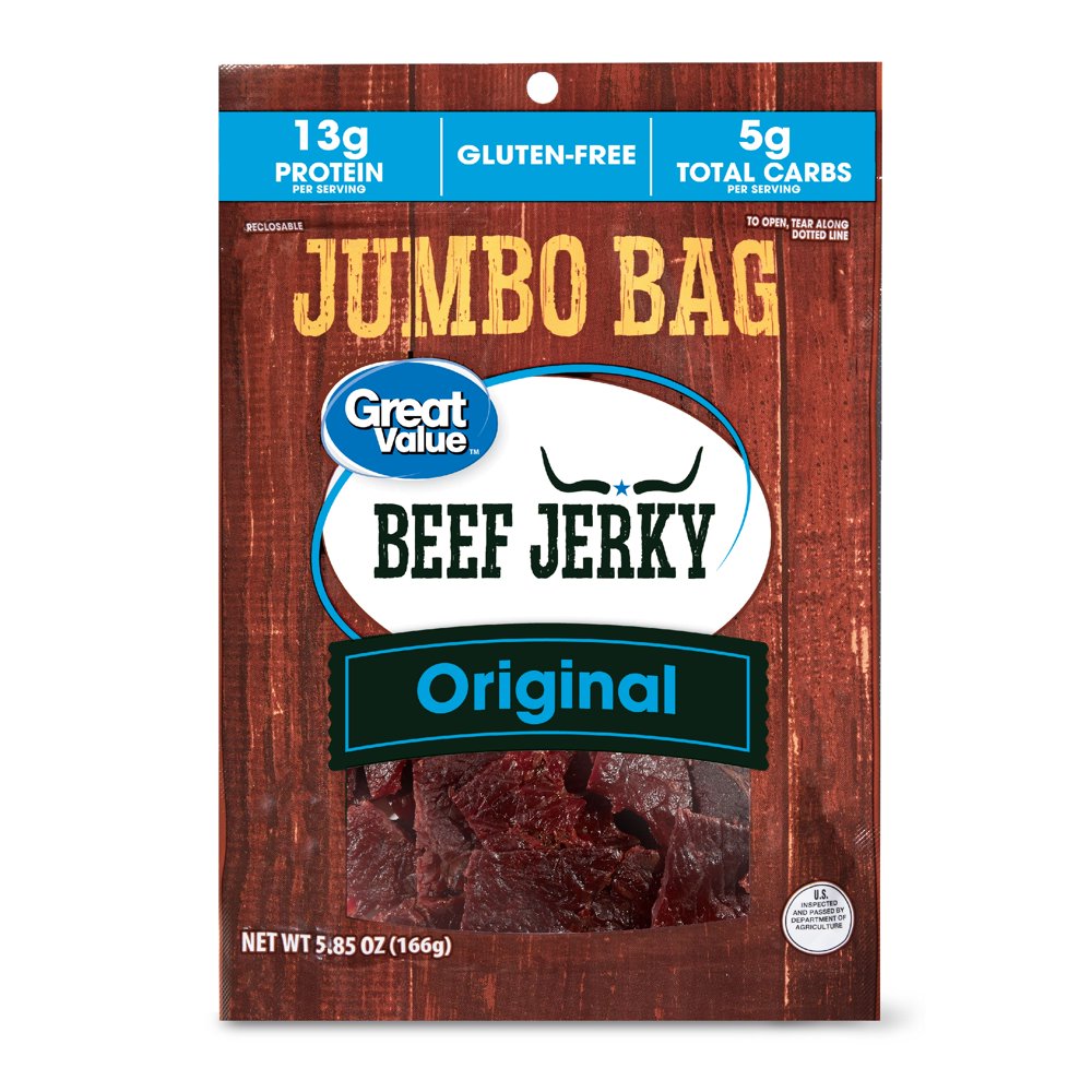 Great Value Original Beef Jerky Jumbo, 5.85 Oz.