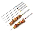 thumbnail image 1 of Brochetas para Barbacoa de Acero Inoxidable Timcorr 6 Piezas Antideslizantes, 1 of 8