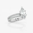 thumbnail image 2 of Ariana Jewel 2 Ct Marquise Cut Lab-Created Diamond Engagement Ring - Women's Double Shank Solitaire Ring - 14K White Gold Plated - Prong Setting - Ideal for Proposals and Celebratory Occasions, 2 of 2