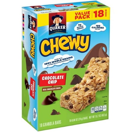 Quaker Chewy Chocolate Chip Granola Bars (Pack of 6)