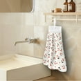 thumbnail image 3 of ZIATUBLE Cherry Hanging Kitchen Dish Towel Absorbent Hand Towels with Hanging Loops Bathroom Washcloth Pack of 2 Lightweight Hanging Dish Towels Elastic Kitchen Hand Towels and Washcloths, 3 of 7