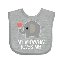 Inktastic My Mawmaw Loves Me Grandchild Gift Boys or Girls Baby Bib