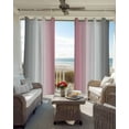 thumbnail image 4 of Pink Grey White Blackout Curtains 72 Inches Long for Bedroom, Farmhouse Ombre Color Modern Simple Thermal Insulated Room Darkening Black Out Window Curtain Panels Grommet Drapes for Living Room, 4 of 8