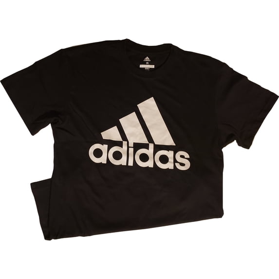 Adidas Black Graphic Tee T-Shirt Three Stripe White Logo. Size: Large