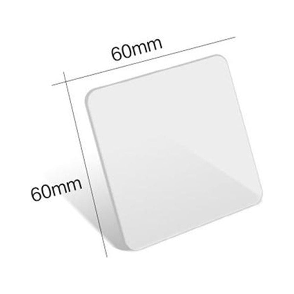 Geege 50Pcs Square Nano Double-Sided Transparent Tape Sticker, Removable Heavy Duty Clear Mounting Tape for Wall Hanging,2.4x2.4inch