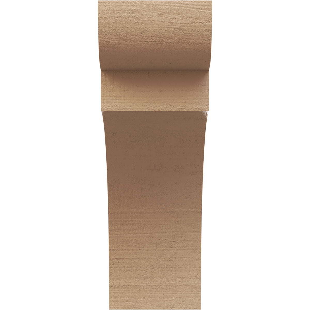 3"W x 6"D x 9"H Classic Yorktown Rough Cedar Woodgrain TimberThane Corbel, Primed Tan