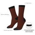 thumbnail image 4 of Rateoe Brown for Women Casual Calf Socks - Cute Crew Socks - Thin Soft Above Ankle Socks Size 5-11, 4 of 6