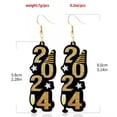 thumbnail image 3 of QQTDFG Acrylic "2024" Numbers Earrings New Year Gift Women Jewelry Banquet Earrings-B, 3 of 9