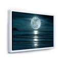 thumbnail image 2 of Designart Super lune sur la mer I ART MURAL À CADRE FLOTTÉ, 2 of 4