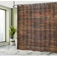 thumbnail image 4 of Ambesonne Wood Frame Shower Curtain, Rustic Old Plank Back, 69"Wx70"L, Pale Redwood and Umber, 4 of 4