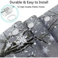 thumbnail image 5 of Christmas Snowman Shower Curtain, Grey Winter Snowflake Holiday Xmas Shower Curtains Set for Bathroom, Cute Gray Bathroom Decor Accessories with Hooks 72X 72 inch, 5 of 6