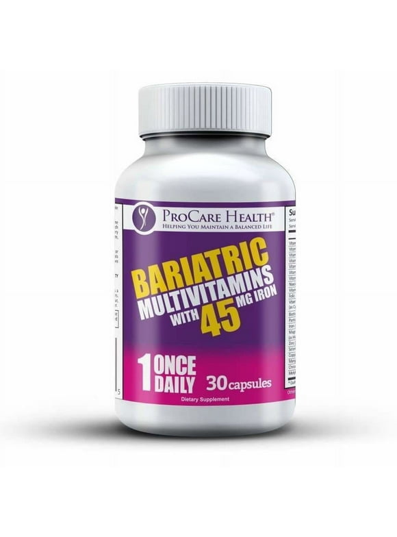 ProCare Health "1 per Day!" Bariatric Multivitamin Capsule with 45mg Iron Size: 30 Day Supply