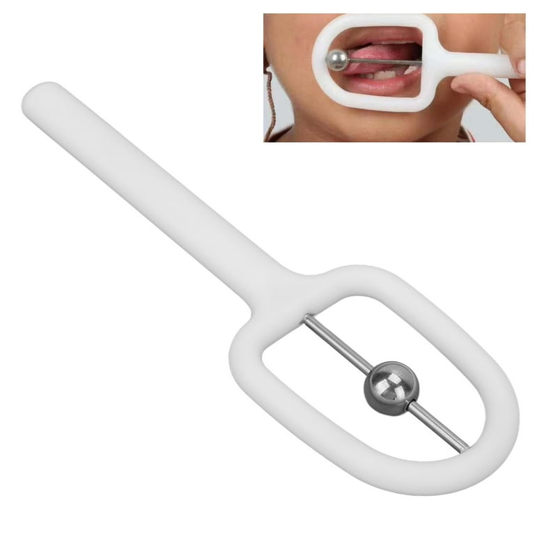 Silicone Mouth Tongue Model, High Elasticity Easy Operation Tongue Puncture  Practice Tool for Lips Nails Exercises(White)
