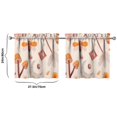 thumbnail image 4 of Mushroom (62) Kitchen Curtains - Vintage Tier Curtains for Bathroom Living RV Rod Pocket Window Drapes 36 Inch 2 Panels Set 27.5"x24" Window Treatment Tiers, 4 of 4
