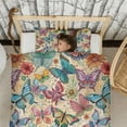 thumbnail image 3 of Flower and Butterfly Duvet Cover and Pillowcase Set for Single Bedding, Bedroom Accessories for Kids Teens, 3 of 5