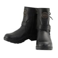thumbnail image 4 of Milwaukee Leather MBL9313 Women's Black Leather Harness Zip-Up Motorcycle Rider Boots w/ Back Laces 10, 4 of 9
