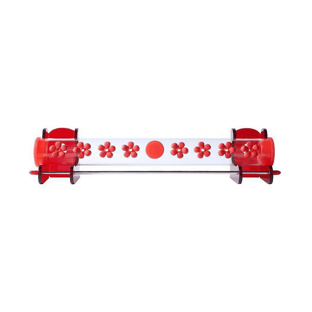 Qtmnekly Bird Feeder Acrylic Horizontal Window Bird Feeder Along and Stainless Steel Perch