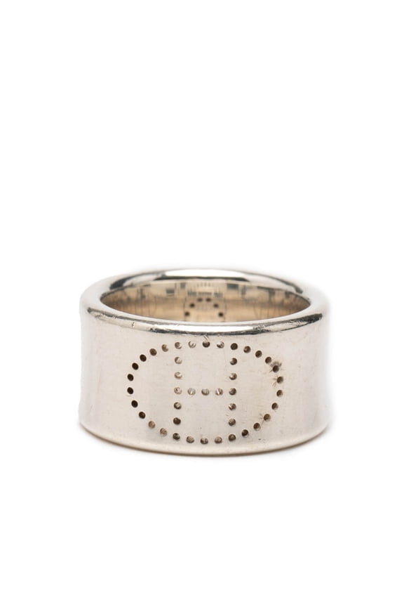 Pre-Owned Hermes Eclipse Ribbon Ring #51 SV925 Silver Women's HERMES