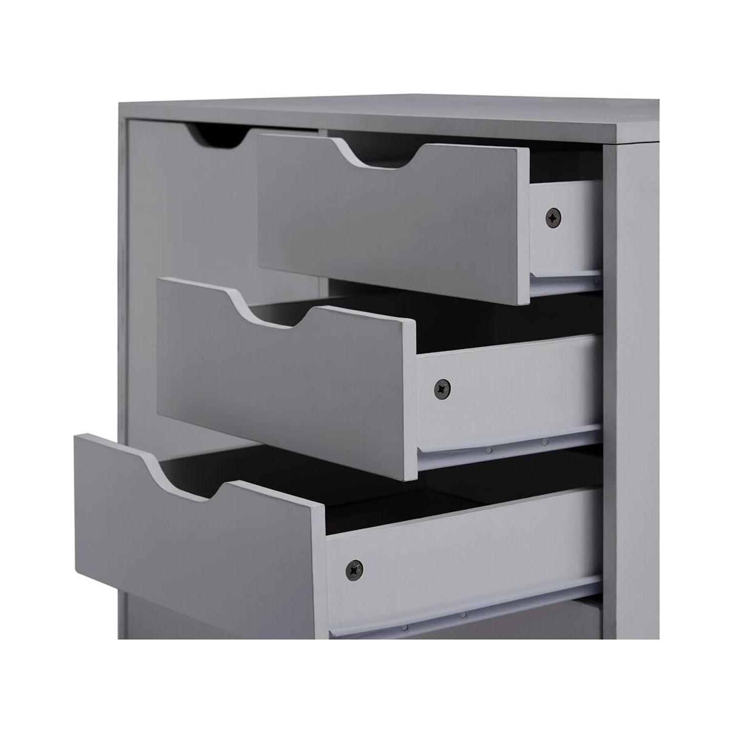  Goujxcy 7 Drawer Chest, Mobile File Cabinet with