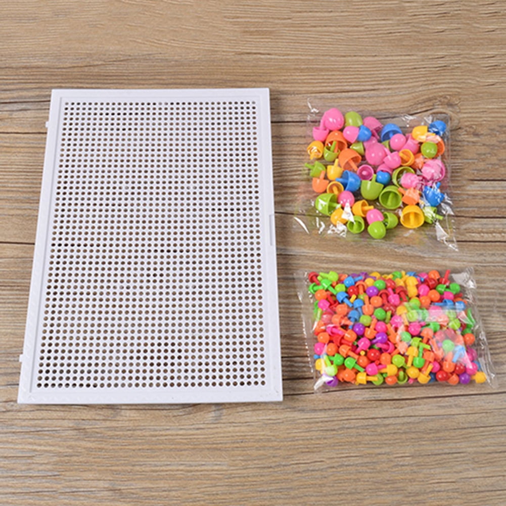 Children Puzzle Peg Board With 296 Pegs For Kids Early Educational Toy DIY Gifts