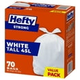 thumbnail image 1 of Hefty Garbage Bags, Strong Tall 45 Litres White Kitchen, 70 Bags, 1 of 5