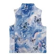 thumbnail image 5 of Pzuqiu Butterfly Print Kids Outerwear Vest Practical Soft Winter Lightweight Sleeveless Fleece Jacket with Pocket Full Zip Fall Outfits Fashion Clothing for Girls Size 5-6, 5 of 7