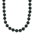 thumbnail image 5 of 14K White Gold 5-6mm Round Black Saltwater Akoya Cultured Pearl Necklace, 5 of 5
