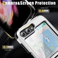thumbnail image 6 of Allytechgroup Case for Samsung Galaxy Z Flip 6 with 1 Pack Screen Protector, Military Grade Protective Anti-Slip Bumper Drop Proof Dual Layers TPU PC Back Case for Samsung Galaxy Z Flip 6, White, 6 of 9