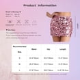 thumbnail image 7 of YUUMIN Women's Sparkly Sequin Mini Skirt Bodycon Hip Wrap Y2k Pencil Skirts Dance Party Night Out Gradient Blue S, 7 of 7