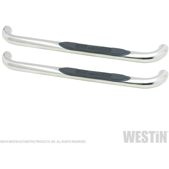 Westin 23-2340 E-Series 3" Round Nerf Step Bars - Polished Stainless Steel Finish Fits select: 2004 FORD F150 SUPERCREW, 2005-2008 FORD F150