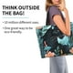 thumbnail image 2 of Balery Black Panther Floral Illustration Bolsa Tote Estilo Estético con Cremalleras, Bolsa de Hombro, Bolsa de Compras Grande y Plegable, 2 of 8