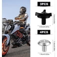 thumbnail image 2 of Set - 8 Pieces Motorcycle Helmet Screws, Motorcycle Helmet Visor Screws Helmet Visor Screws Motorcycle Helmet Accessories (Black, Silver), 2 of 5