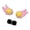 Pink, variant on Lynono Cute 3D ReflectiveHe1metDecals Star Wing Design Sticker 4 Color Perfect For Family Riding