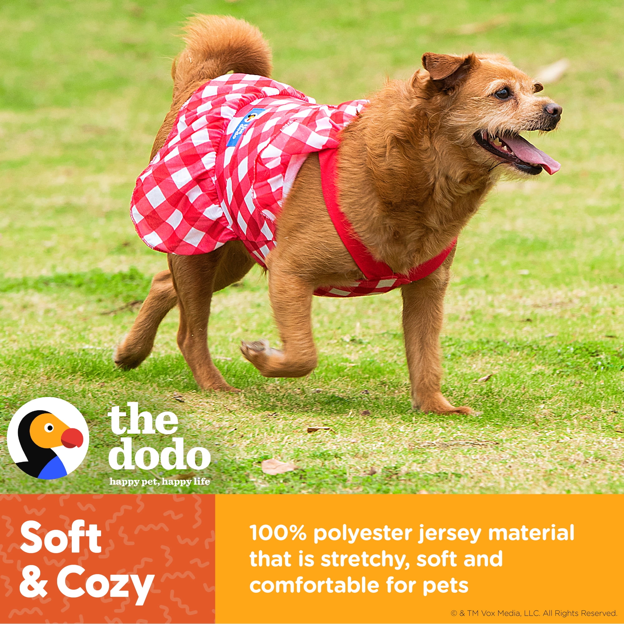 The Dodo Red Plaid Summer Dress for Dogs x-Small