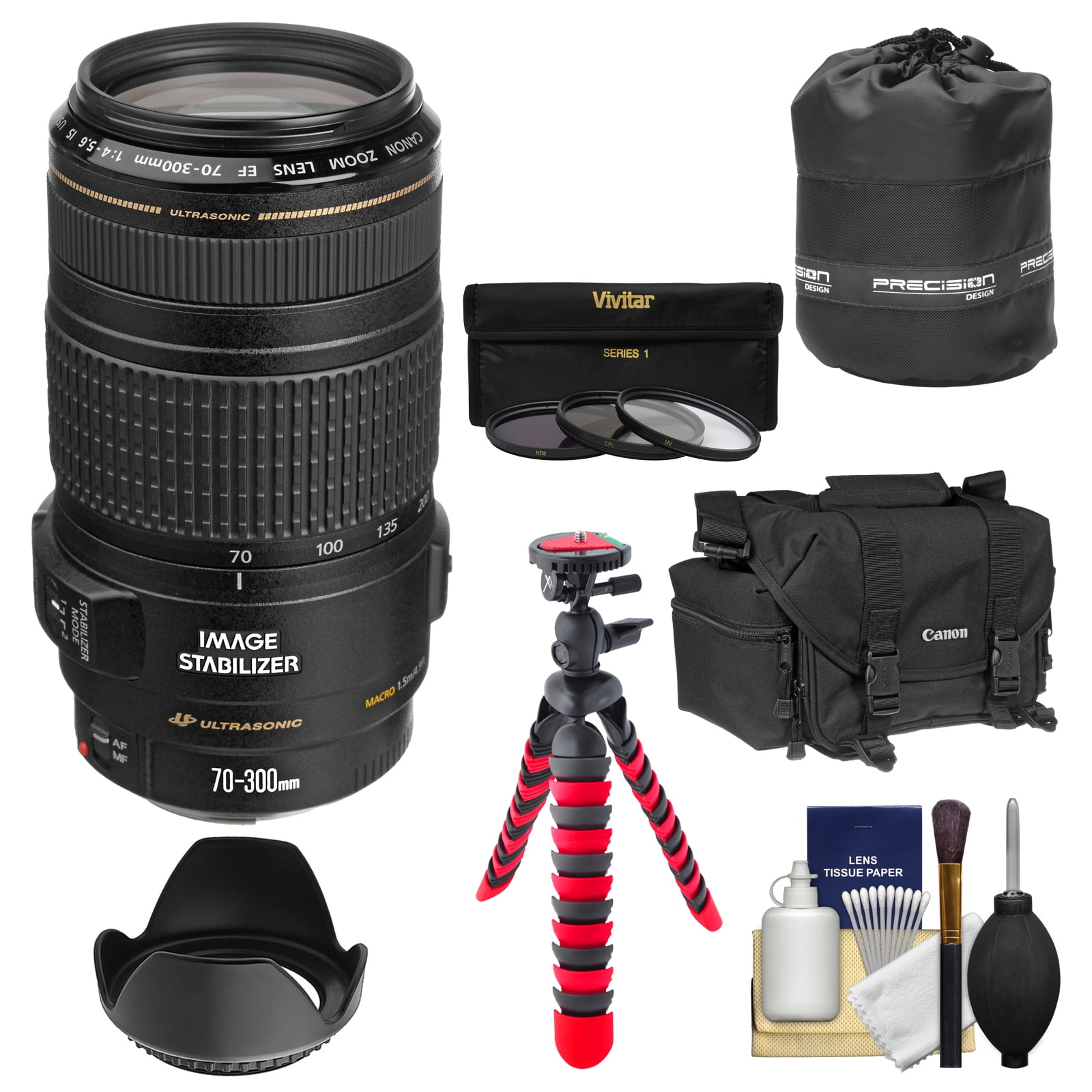 Bundle EF 70-300mm f/4-5.6 IS USM Zoom Lens - Walmart.com