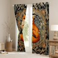 thumbnail image 3 of Homewish Jungle Wildlife Fox Black Out Curtains,Vintage Country Floral Curtains Pack of 2 (42x63 Each),Orange Brown Black Bedroom Curtains For Girl Teens,Breathable Home Decor, 3 of 6