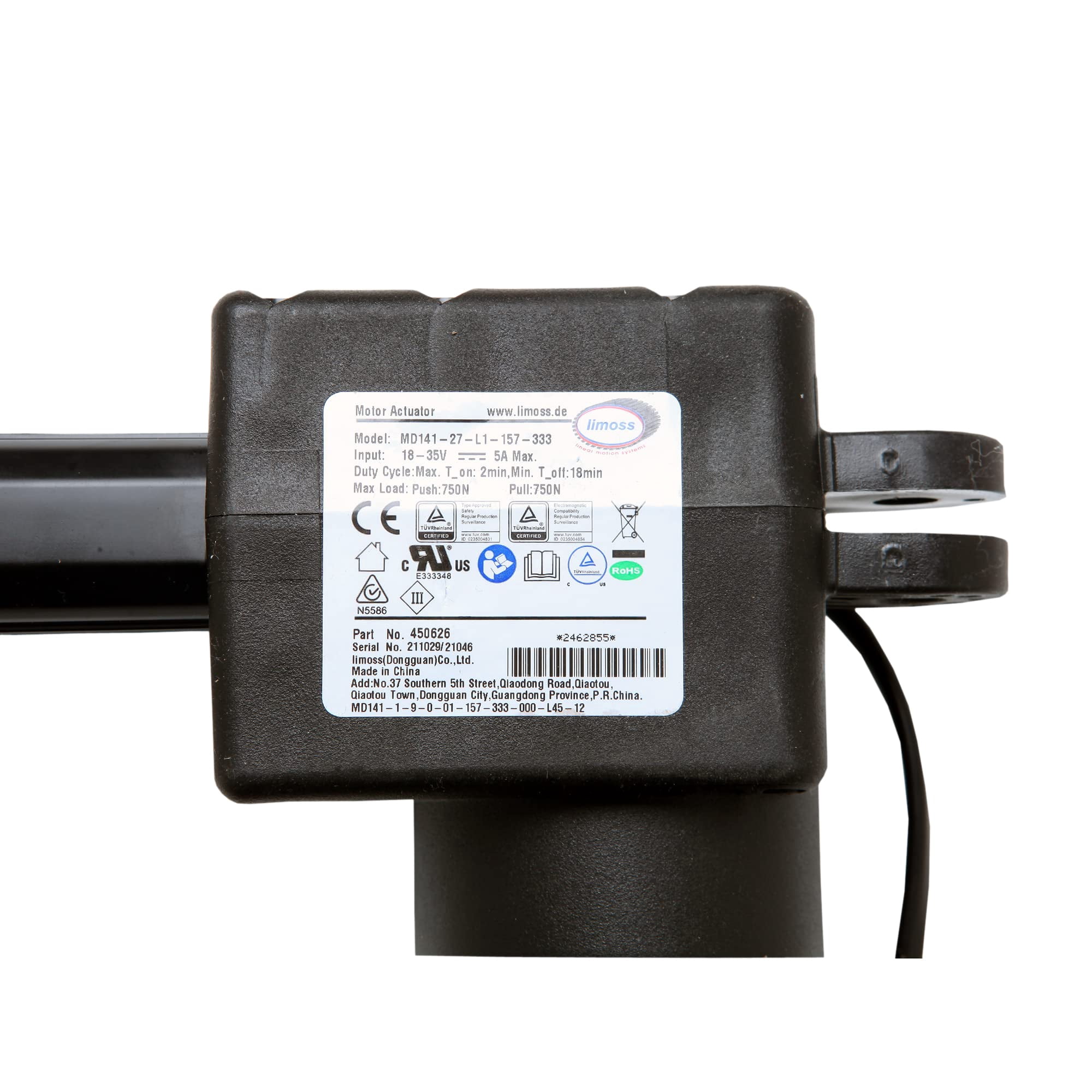Power Recliner Lift Chairs Limoss 450626 Motor Actuator Part Number Model MD141-27-L1-157-333 Replacement