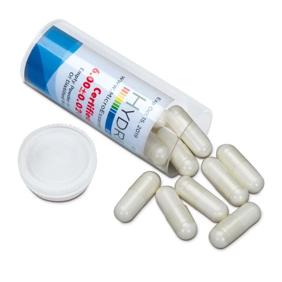 Hydrion Buffer Capsules, Ph 6.0, Laboratory Grade, Vial Of 10