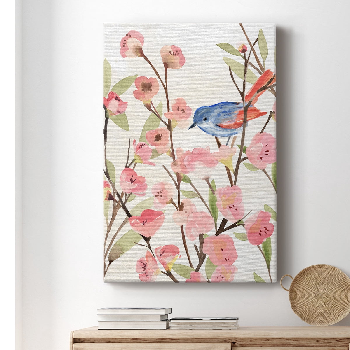 Cherry Blossom Perch II Premium Gallery Wrapped Canvas - Ready to Hang