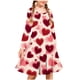 thumbnail image 1 of TaTaai Valentine Heart Print Long Sleeve A-Line Skater Dress, Valentine's Day Gift, Casual Party Twirly Dress Gift, 1 of 5