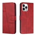 thumbnail image 1 of GSFY Étui Portefeuille pour iPhone 15 Pro avec Porte-Cartes et Dragonne, Étui Folio à Rabat Magnétique en Cuir PU avec Support pour iPhone 15 Pro (6,1 Pouces), Rouge, 1 of 7