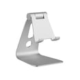 thumbnail image 3 of Soporte plegable amistoso del teléfono del caso grueso de la aleación de aluminio para el soporte portátil plegable del soporte del escritorio plata Macarena  escritorio de la tableta del tenedor del teléfono celular, 3 of 7