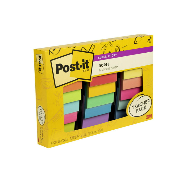 Post-it Super Sticky Notes Extra Large Pack of 4 Assorted