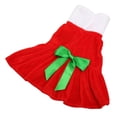 thumbnail image 4 of Vestido de Navidad para Perro Disfraz de Navidad para Perro Brillante Suave y Cálido con Decoración de Lazo Lindo y EleganteFalda de Perro de Navidad con Cuello Alto para ANGGREK Otros, 4 of 8
