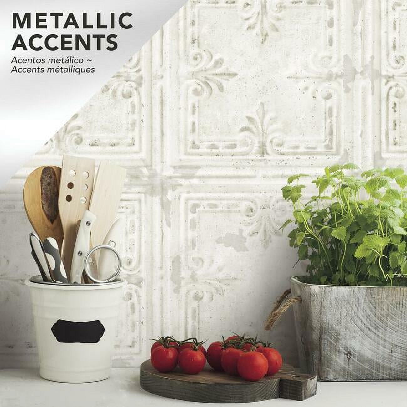 Tin Tile Peel and Stick Wallpaper
