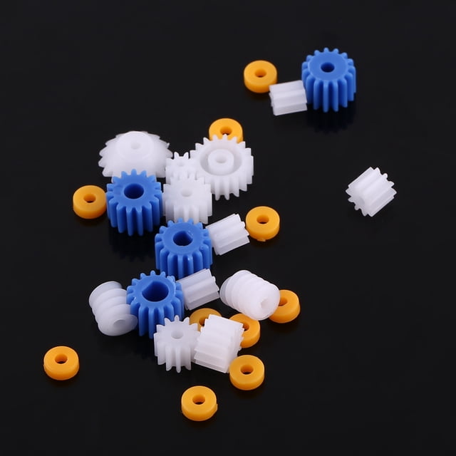 M Buder Set de 26 Piezas Engranajes de Plástico para Husillo y Tornillo Sinfín con Funda 2MM / 2.3MM / 3MM / 3.17MM / 4MM Ideal para Modelos de Avión y Coche RC (7.0 cm / 2.75 inches)
