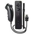 thumbnail image 1 of Wii Nunchuck Controller Motion Plus, Remote Control and Nunchuck Joystick Combo Set with Strap for Nintendo Wii / Wii U / Wii Mini Gamepad Console, Black, 1 of 7