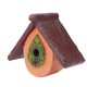 thumbnail image 2 of Decoración de jardín de resina para colgar en el árbol Casita para pájaros con forma de colibrí de color naranja adornada, 2 of 8