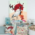 thumbnail image 1 of Designart Crane Bird and Koi Fish Canvas Wall Art, 1 of 4